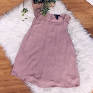 Forever 21 Lack Tank Top Pink Size S